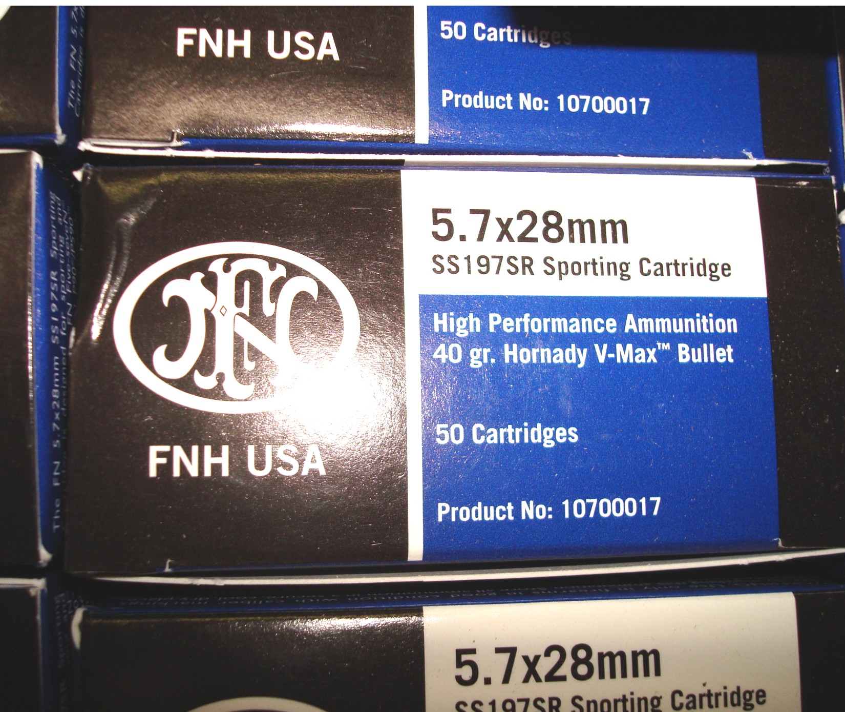 FN 5.7x28 SS-197 40 grian V-Max ammunition